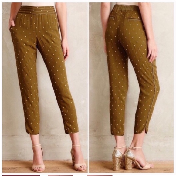 Anthropologie Pants - Anthropologie Elevenses Army Green Pants Size 2